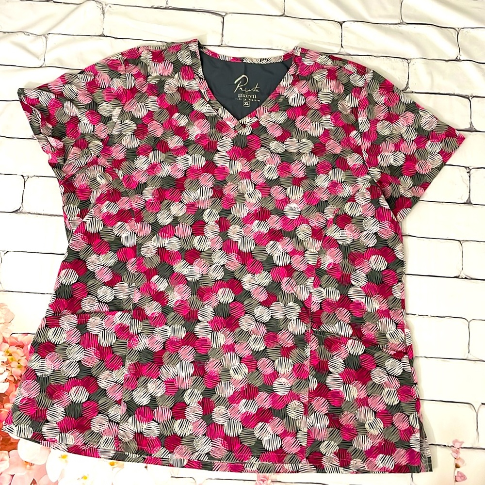 Healthcare scrub shirt.